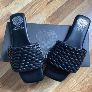 Vince Camuto Women's Arissa Woven Flat Sandal Slide